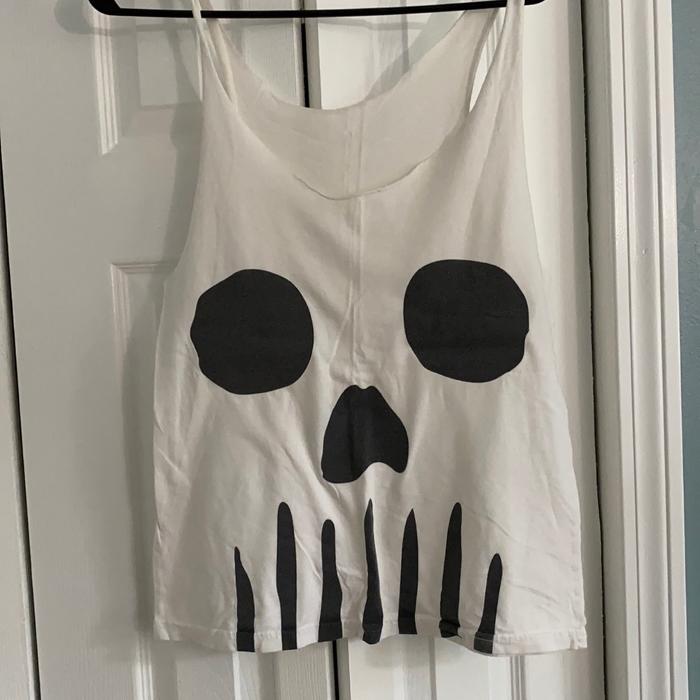 Deconstructed skull tank top (Threadless) small